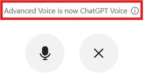 UI of the ChatGPT speech to text interface
