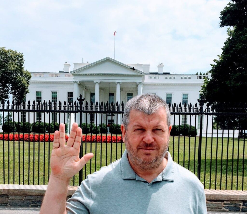 me, standing in front of the white house flashing a live long and prosper hand gesture