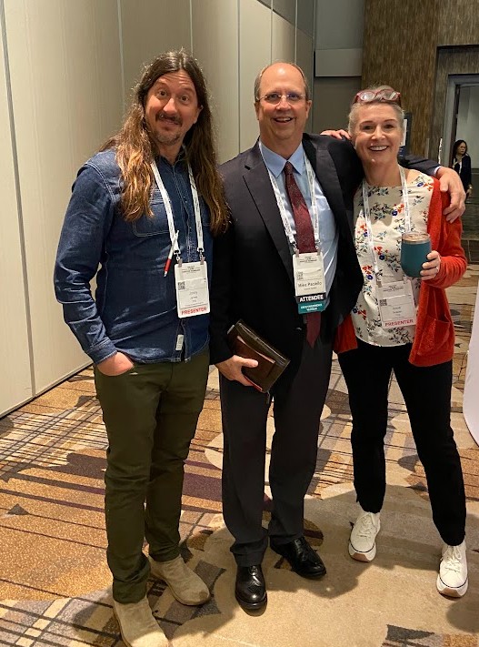 Mike at CSUN with Jonny James and Anne Scallan