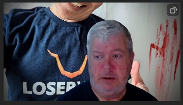 me at our morning stand-up with adrian wearing his Loserway t-shirt as my virtual background