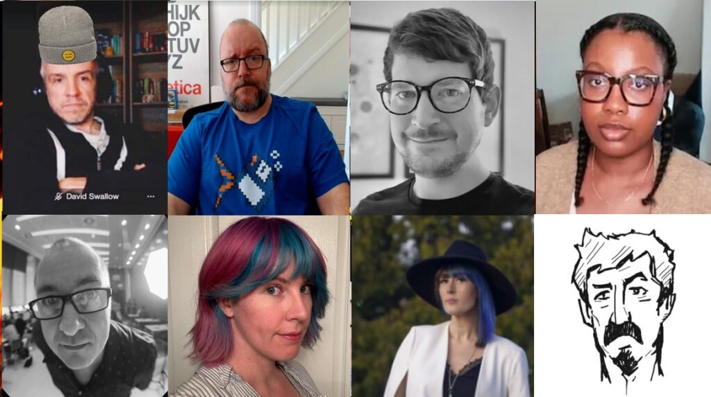 Amy hupe's Rogues Gallery: pics of David Swallow, Patrick Lauke, Any Bell, Lola Odelola, Gareth Ford Williams, Wendy Reid, Shell Little and Heydon Pickering